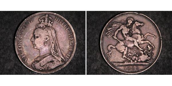 1 Crown Vereinigtes Königreich von Großbritannien und Irland (1801-1922) Silber Victoria (1819 - 1901)