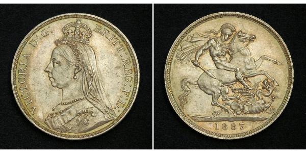 1 Crown Vereinigtes Königreich von Großbritannien und Irland (1801-1922) Silber Victoria (1819 - 1901)