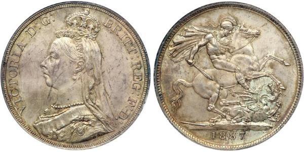 1 Crown Vereinigtes Königreich von Großbritannien und Irland (1801-1922) Silber Victoria (1819 - 1901)