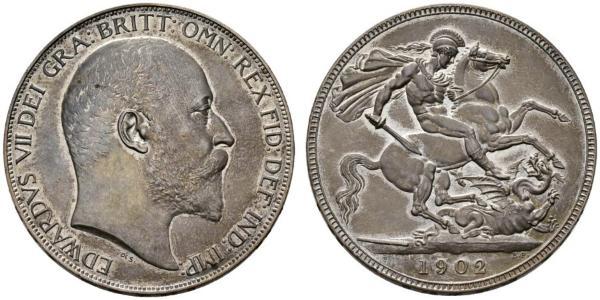 1 Crown Vereinigtes Königreich von Großbritannien und Irland (1801-1922) Silber Eduard VII (1841-1910)