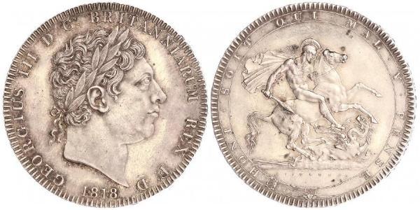 1 Crown Vereinigtes Königreich von Großbritannien und Irland (1801-1922) Silber Georg III (1738-1820)