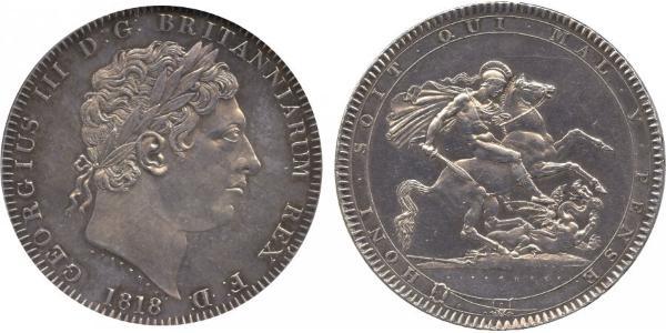 1 Crown Vereinigtes Königreich von Großbritannien und Irland (1801-1922) Silber Georg III (1738-1820)