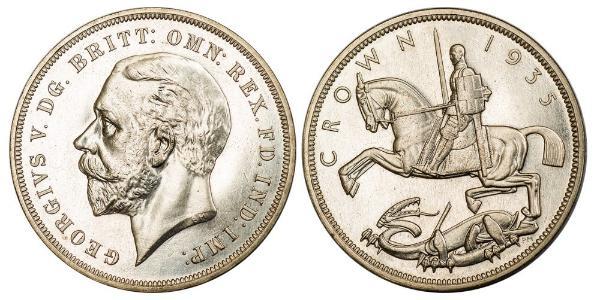 1 Crown Vereinigtes Königreich von Großbritannien und Irland (1801-1922) Silber George V (1865-1936)