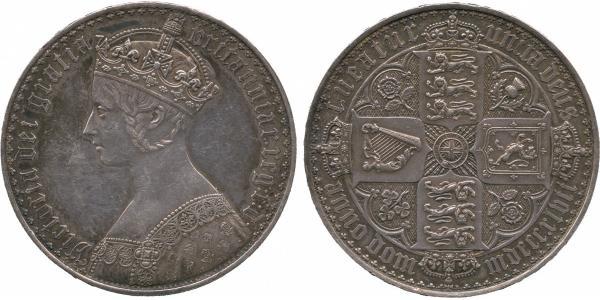 1 Crown Vereinigtes Königreich von Großbritannien und Irland (1801-1922) Silber Victoria (1819 - 1901)