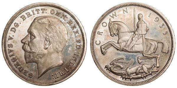 1 Crown Vereinigtes Königreich von Großbritannien und Irland (1801-1922) Silber George V (1865-1936)