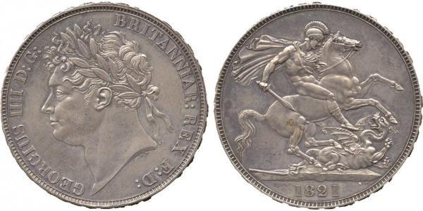 1 Crown Vereinigtes Königreich von Großbritannien und Irland (1801-1922) Silber Georg IV (1762-1830)