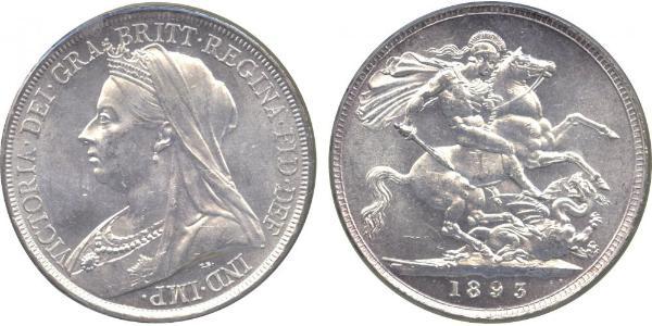 1 Crown Vereinigtes Königreich von Großbritannien und Irland (1801-1922) Silber Victoria (1819 - 1901)