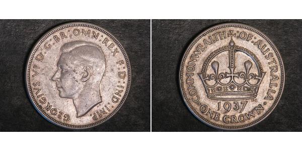 1 Crown Australia (1788 - 1939) Silver George VI (1895-1952)