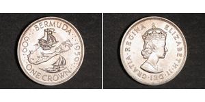 1 Crown Bermuda Silver Elizabeth II (1926-2022)