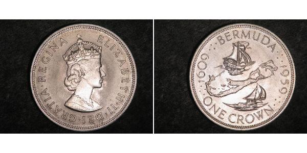 1 Crown Bermuda Silver Elizabeth II (1926-2022)