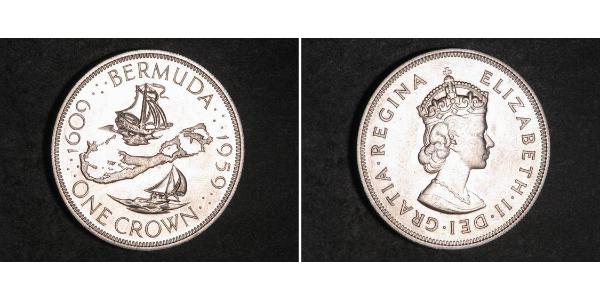 1 Crown Bermuda Silver Elizabeth II (1926-2022)