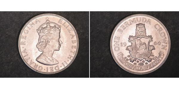 1 Crown Bermuda Silver Elizabeth II (1926-2022)