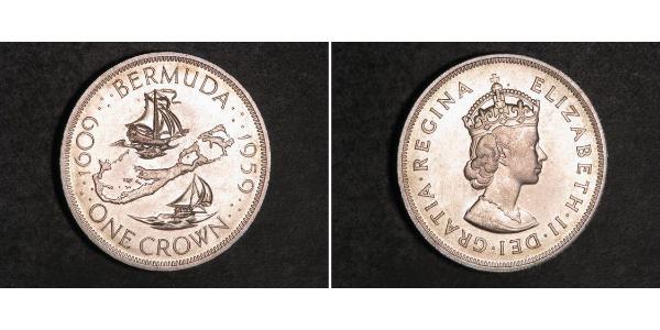 1 Crown Bermuda Silver Elizabeth II (1926-2022)