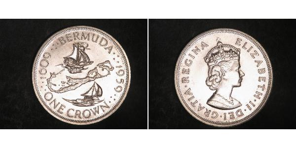 1 Crown Bermuda Silver Elizabeth II (1926-2022)