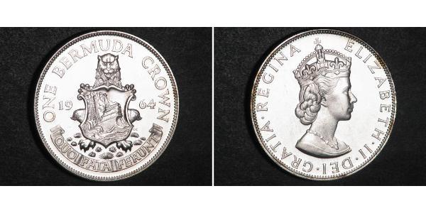 1 Crown Bermuda Silver Elizabeth II (1926-2022)