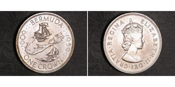 1 Crown Bermuda Silver Elizabeth II (1926-2022)
