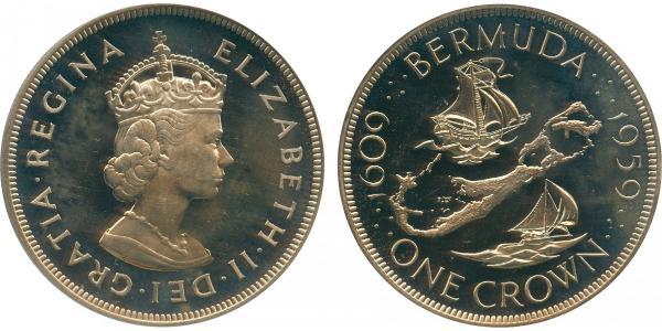 1 Crown Bermuda Silver Elizabeth II (1926-2022)