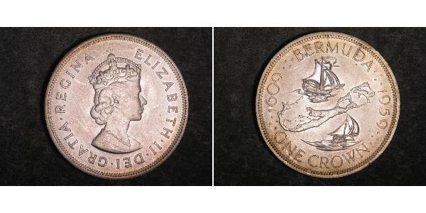 1 Crown Bermuda Silver Elizabeth II (1926-2022)