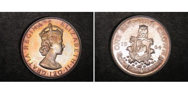 1 Crown Bermuda Silver Elizabeth II (1926-2022)