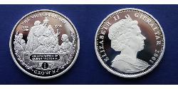 1 Crown Gibraltar Silver Elizabeth II (1926-2022)