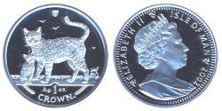 1 Crown Isle of Man Silver 