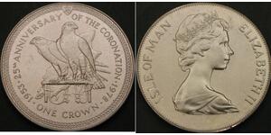 1 Crown Isle of Man Silver Elizabeth II (1926-2022)