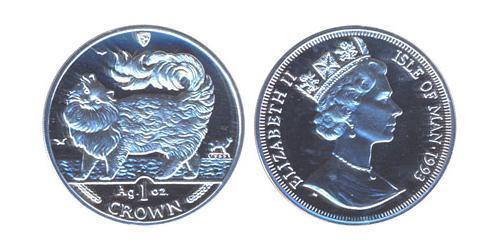 1 Crown Isle of Man Silver 