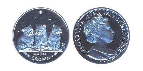 1 Crown Isle of Man Silver 