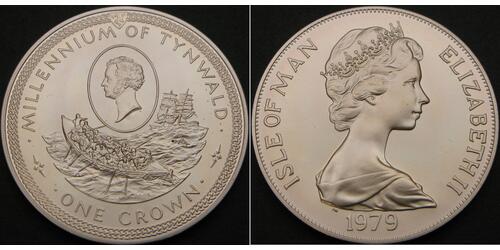 1 Crown Isle of Man Silver Elizabeth II (1926-2022)