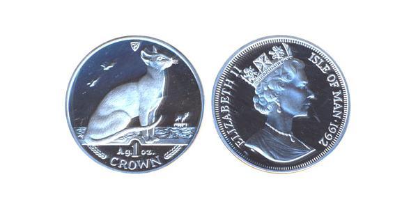 1 Crown Isle of Man Silver 