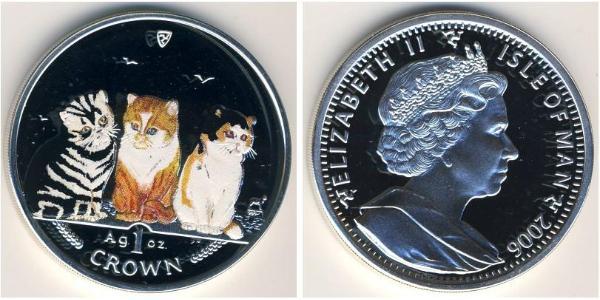 1 Crown Isle of Man Silver 