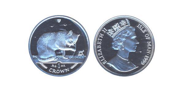 1 Crown Isle of Man Silver 