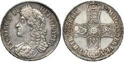 1 Crown Kingdom of England (927-1649,1660-1707) Silver James II (1633-1701)