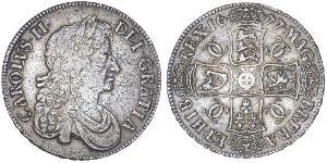 1 Crown Kingdom of England (927-1649,1660-1707) Silver Charles II (1630-1685)