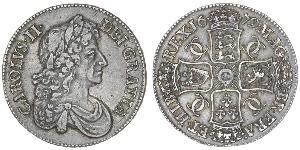 1 Crown Kingdom of England (927-1649,1660-1707) Silver Charles II (1630-1685)