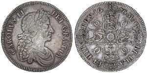 1 Crown Kingdom of England (927-1649,1660-1707) Silver Charles II (1630-1685)