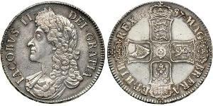 1 Crown Kingdom of England (927-1649,1660-1707) Silver James II (1633-1701)
