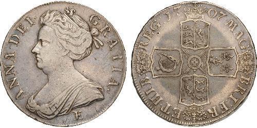 1 Crown Kingdom of England (927-1649,1660-1707) Silver Anne, Queen of Great Britain (1665-1714)