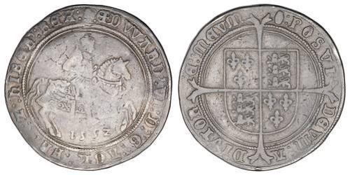 1 Crown Kingdom of England (927-1649,1660-1707) Silver Edward VI  (1537-1553)