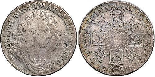 1 Crown Kingdom of England (927-1649,1660-1707) Silver William III (1650-1702)