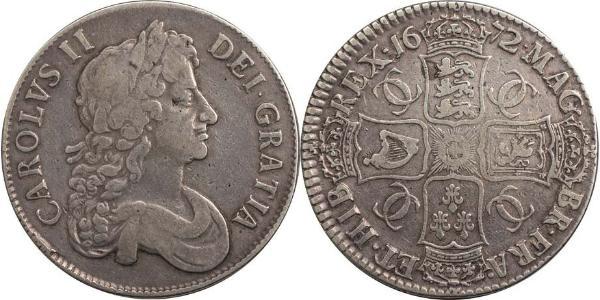 1 Crown Kingdom of England (927-1649,1660-1707) Silver Charles II (1630-1685)