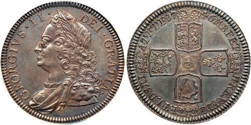 1 Crown Kingdom of Great Britain (1707-1801) Silver George II (1683-1760)