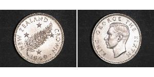 1 Crown New Zealand Silver George VI (1895-1952)