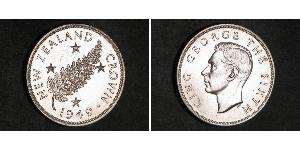 1 Crown New Zealand Silver George VI (1895-1952)