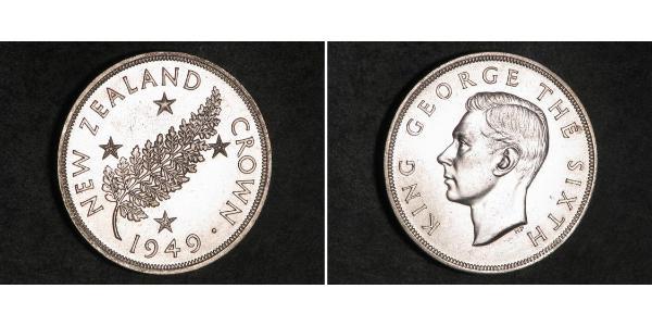 1 Crown New Zealand Silver George VI (1895-1952)