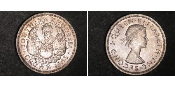 1 Crown Southern Rhodesia (1923-1980) Silver Elizabeth II (1926-2022)