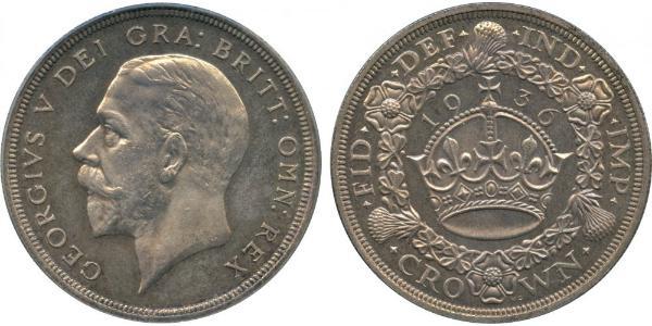 1 Crown United Kingdom (1922-) Silver George V of the United Kingdom (1865-1936)