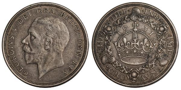 1 Crown United Kingdom (1922-) Silver George V of the United Kingdom (1865-1936)