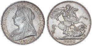 1 Crown United Kingdom of Great Britain and Ireland (1801-1922) Silver Victoria (1819 - 1901)