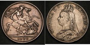 1 Crown United Kingdom of Great Britain and Ireland (1801-1922) Silver Victoria (1819 - 1901)